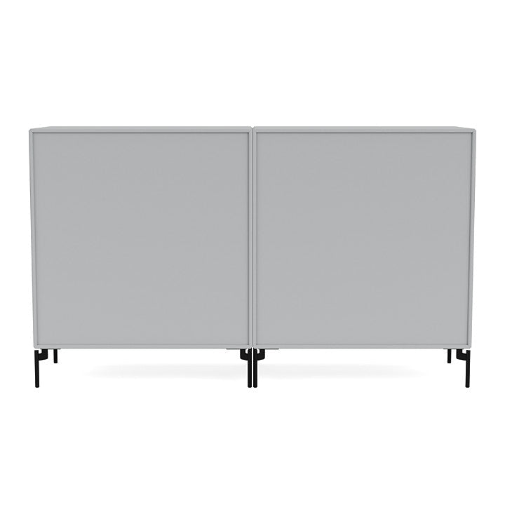 Montana Par Sideboard clásico con piernas, fiordo/negro