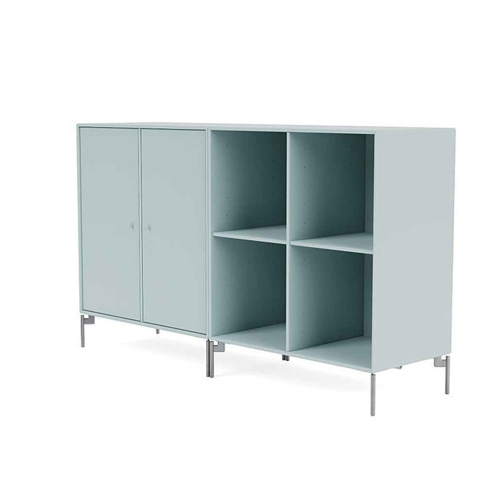 Montana Par Sideboard clásico con piernas, Flint/Matt Chrome