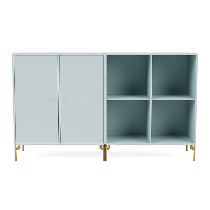 Montana coppia la classica sideboard con gambe, selce/ottone