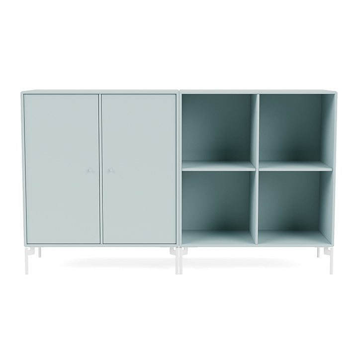 Coppia Montana Classic Sideboard con gambe, pietra focaia/neve