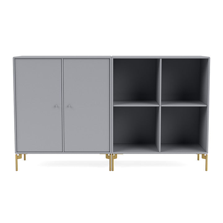 Coppia Montana Classic Sideboard con gambe, grafica/ottone