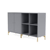 Coppia Montana Classic Sideboard con gambe, grafica/ottone