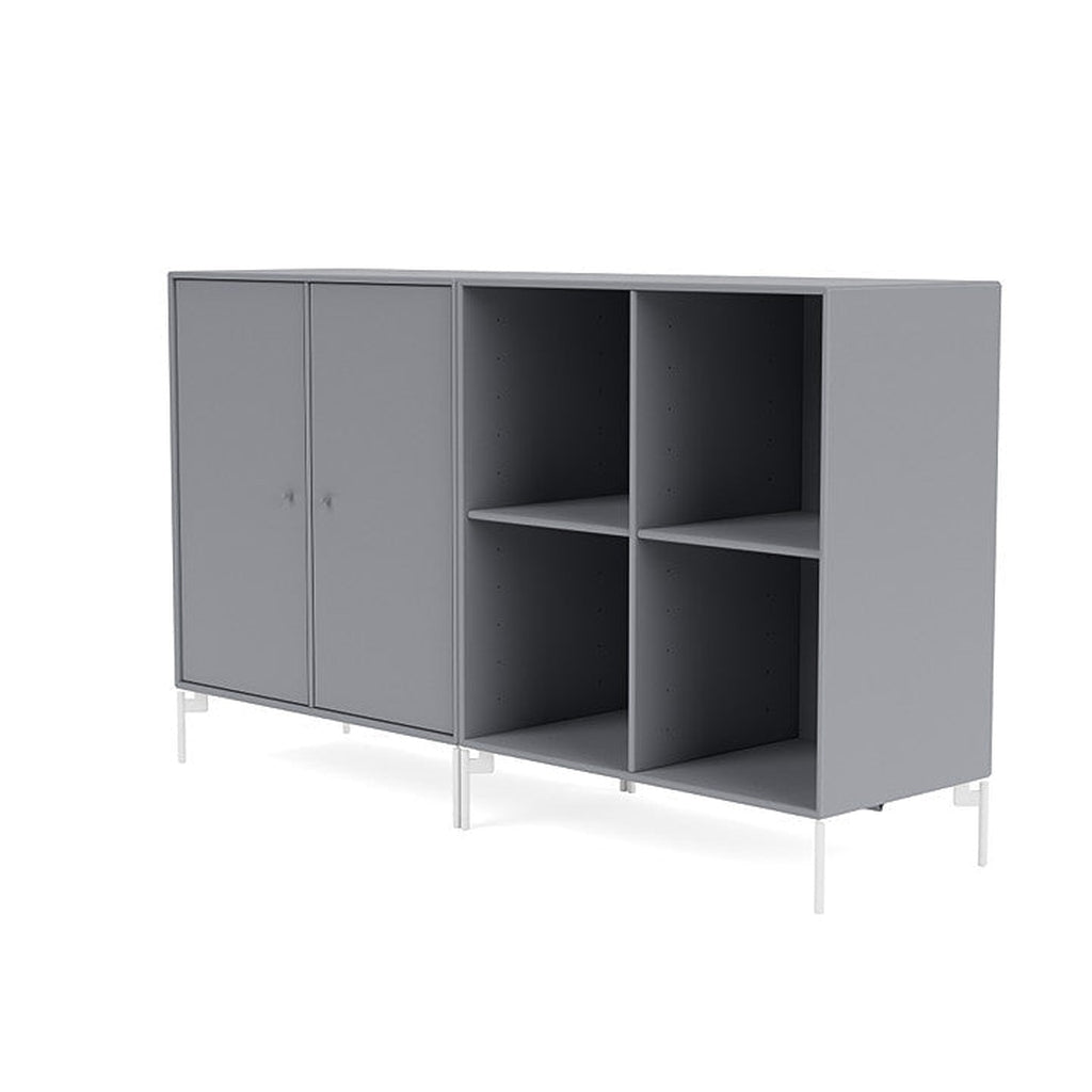 Montana coppia la classica sideboard con gambe, grafica/neve bianca