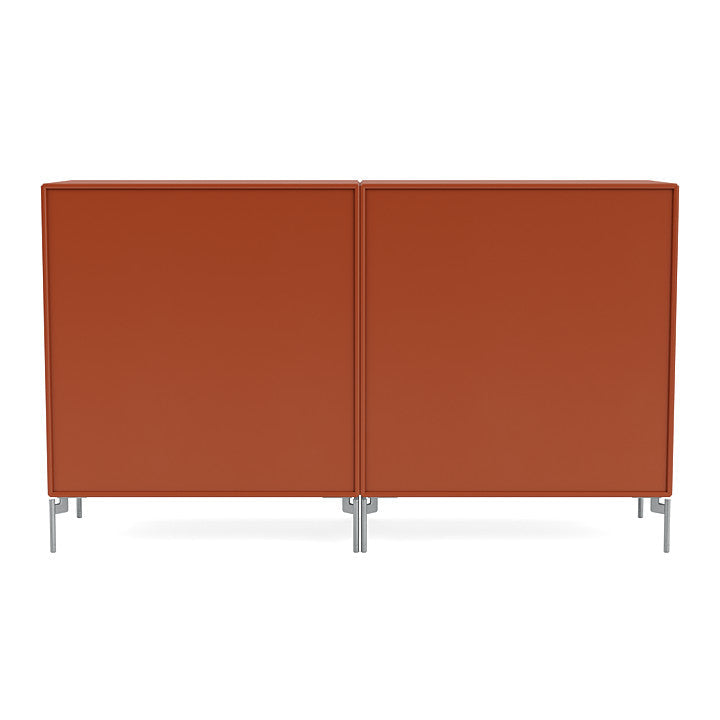 Coppia Montana Classic Sideboard con gambe, Hokkaido/Matt Chrome