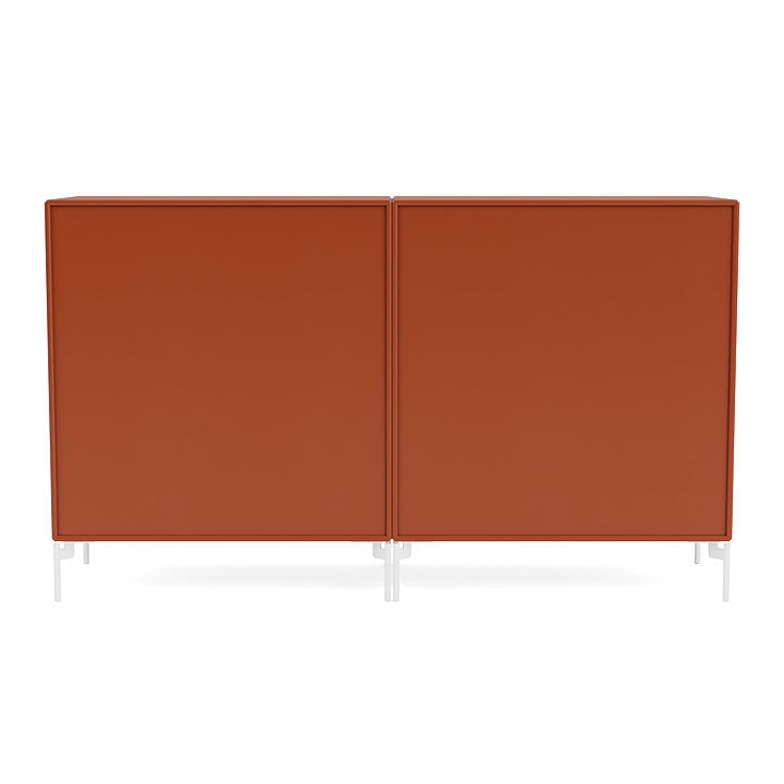 Coppia Montana Classic Sideboard con gambe, Hokkaido/Biancaneve