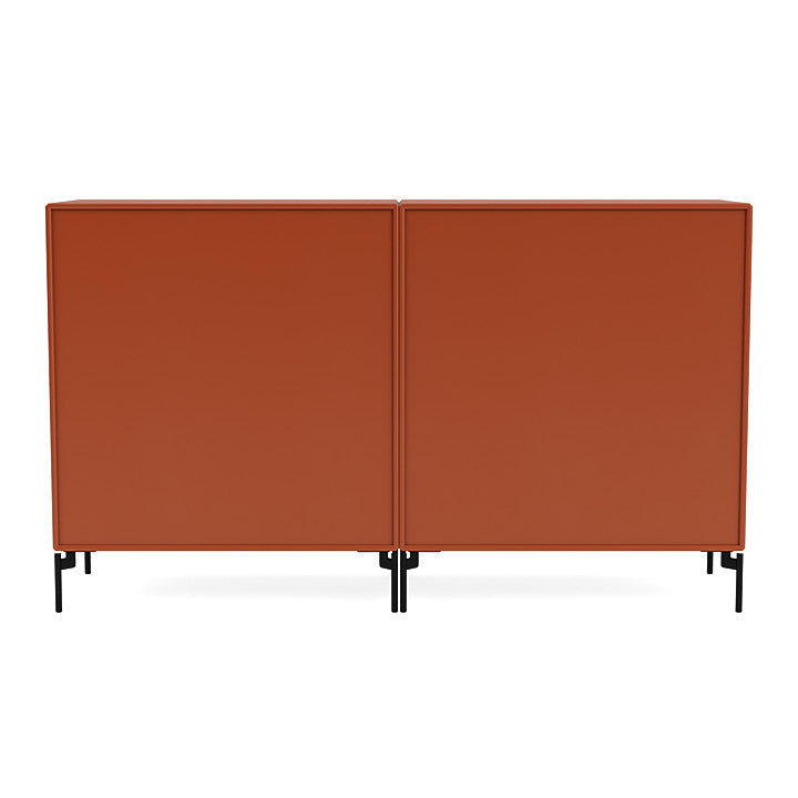 Montana coppia classica sideboard con gambe, hokkaido/nero