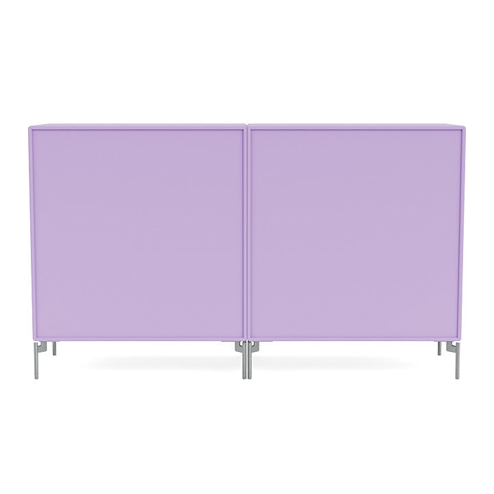 Montana Pair Classic Bookboard avec les jambes, Iris / Matt Chrome