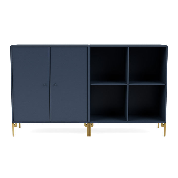 Montana Coppia classico Classic Sideboard con gambe, ginepro/ottone