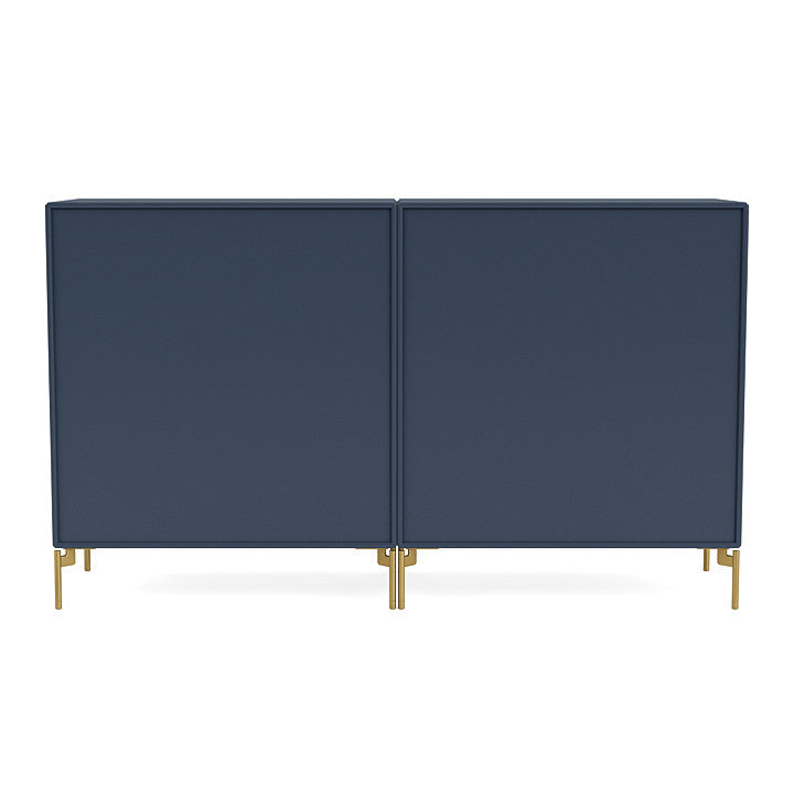 Montana Coppia classico Classic Sideboard con gambe, ginepro/ottone