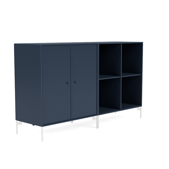 Coppia Montana Classic Sideboard con gambe, ginepro/Biancaneve