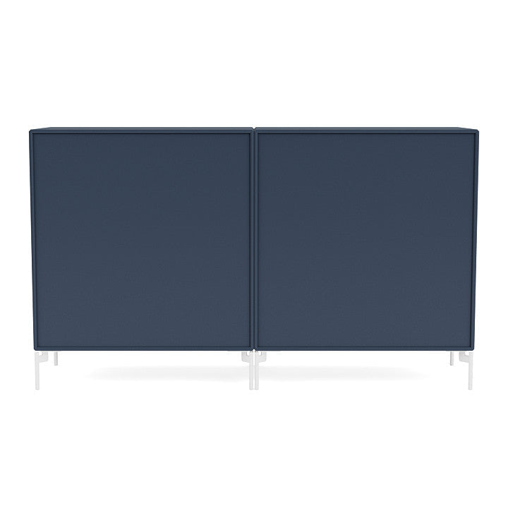 Coppia Montana Classic Sideboard con gambe, ginepro/Biancaneve