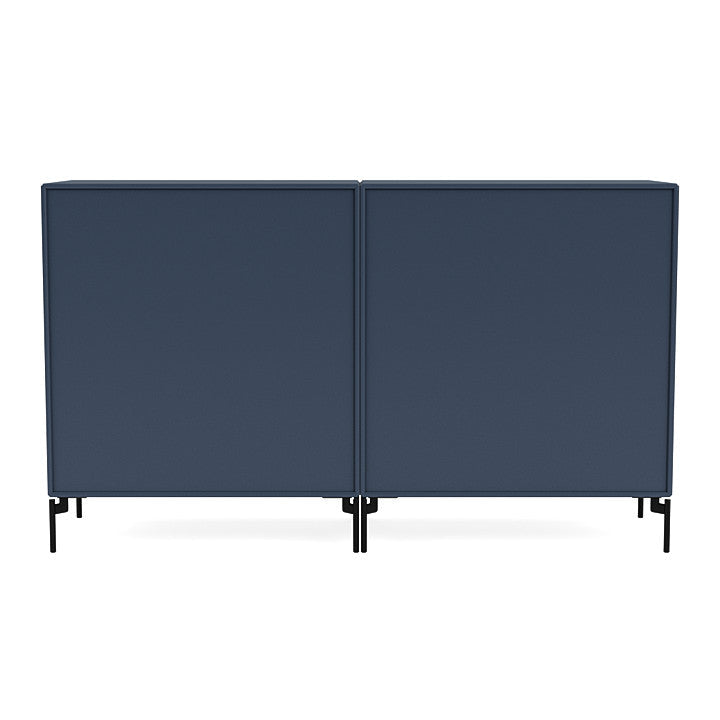 Coppia Montana Classic Sideboard con gambe, ginepro/nero