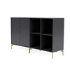 Montana Pair Classic Sideboard With Legs, Carbon Black/Brass