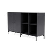 Montana Pair Classic Sideboard With Legs, Carbon Black/Black