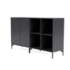 Coppia Montana Classic Sideboard con gambe, carbonio/nero