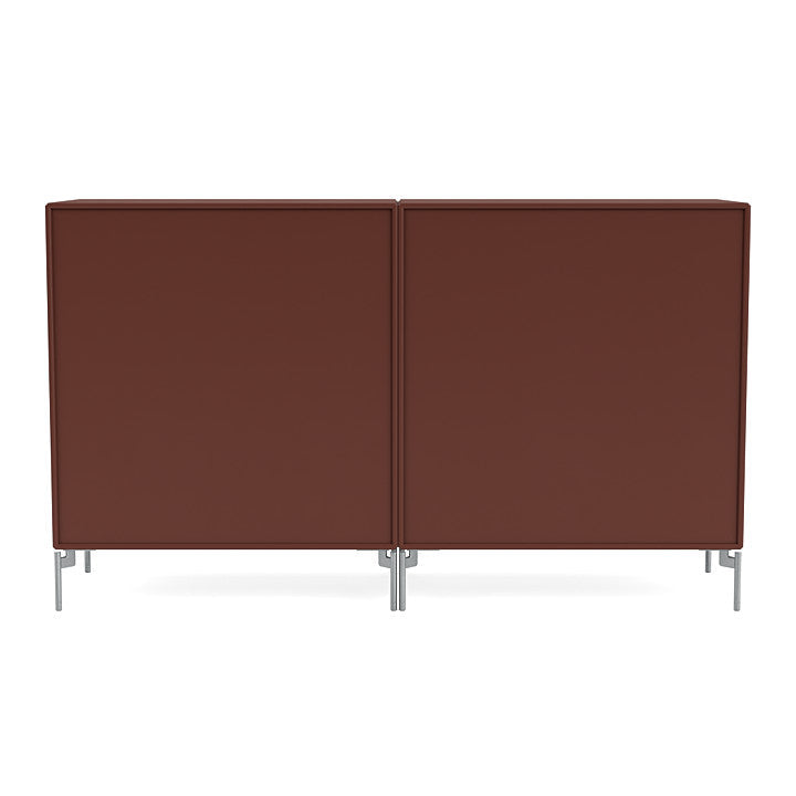 Coppia Montana Classic Sideboard con gambe, Masala/Matt Chrome