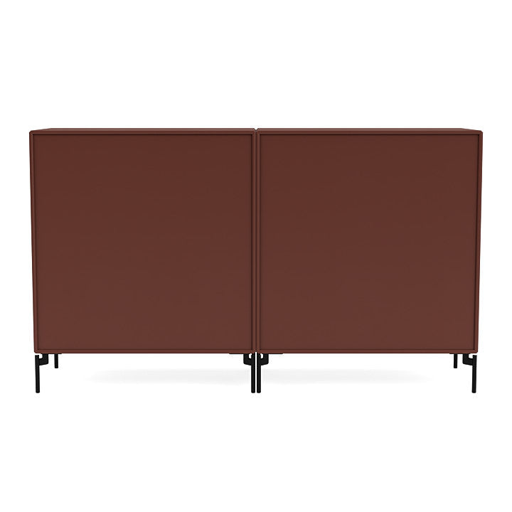 Montana Paar klassisches Sideboard mit Beinen, Masala/Schwarz