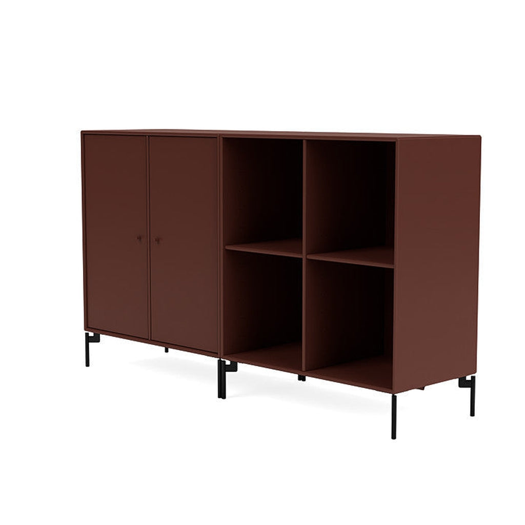 Montana Paar klassisches Sideboard mit Beinen, Masala/Schwarz