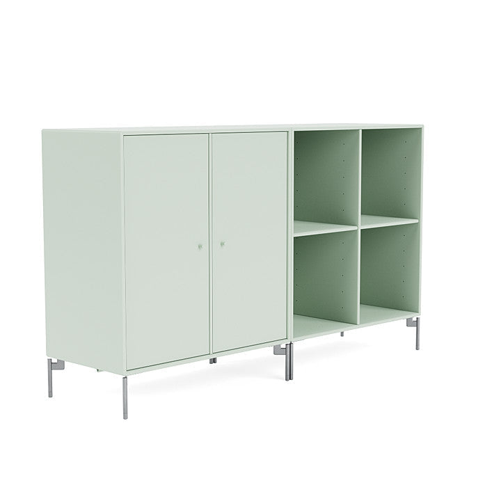 Montana Paar klassisches Sideboard mit Beinen, Mist/Matt Chrome