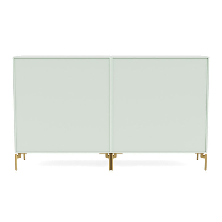 Coppia Montana Classic Sideboard con gambe, nebbia/ottone