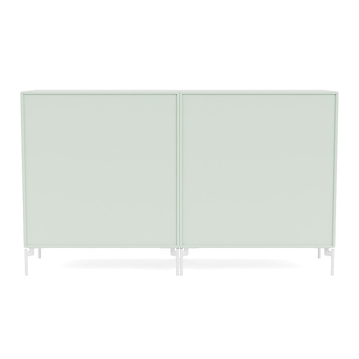 Montana coppia la classica sideboard con gambe, nebbia/neve bianca