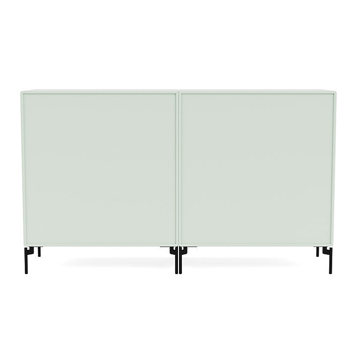 Coppia Montana Classic Sideboard con gambe, nebbia/nero