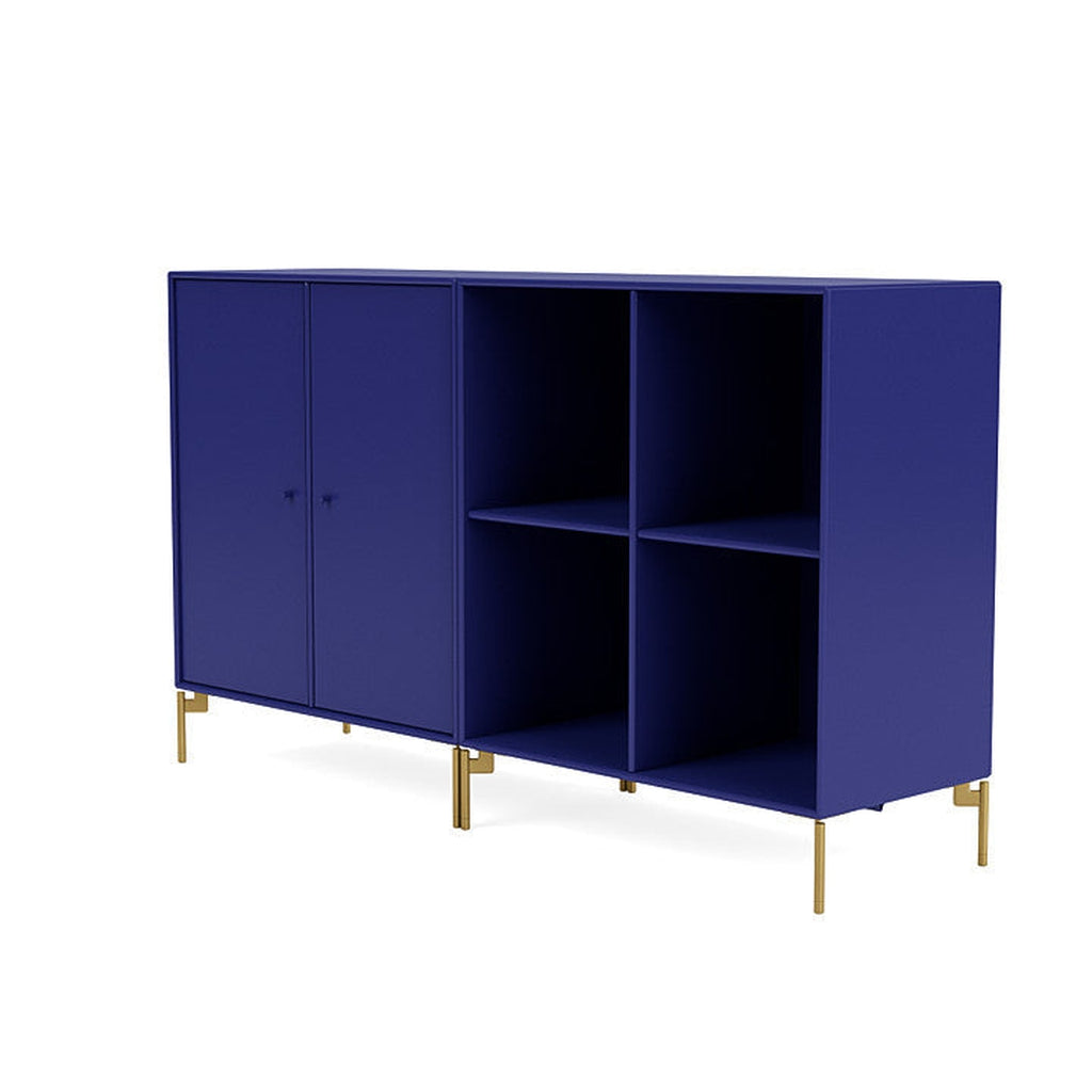 Montana Pair Classic Sideboard With Legs, Monarch Blue/Brass