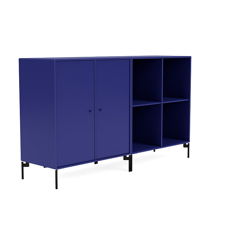 Montana Paar klassisches Sideboard mit Beinen, Monarch Blau/Schwarz