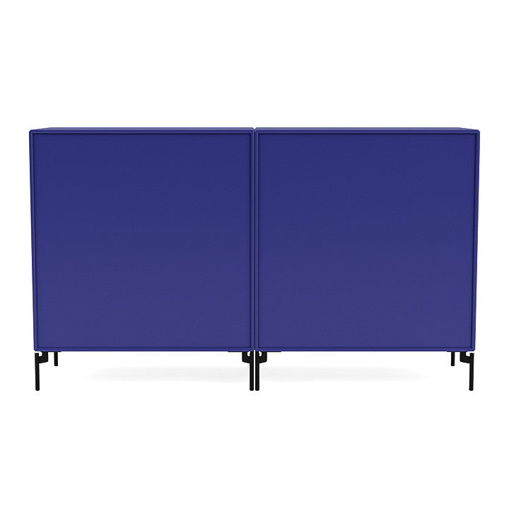 Montana Paar klassisches Sideboard mit Beinen, Monarch Blau/Schwarz