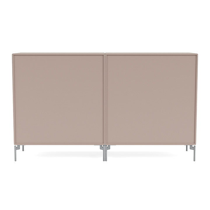 Montana Par Sideboard clásico con piernas, champiñones Brown/Matt Chrome