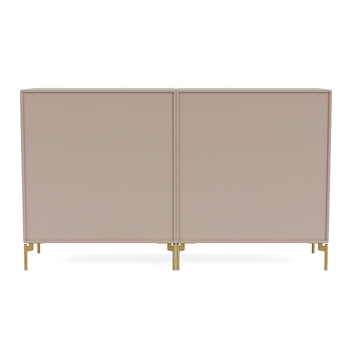 Montana Pair Classic Sideboard With Legs, Mushroom Brown/Brass