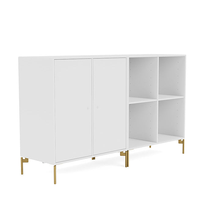 Montana coppia classica sideboard con gambe, nuovo bianco/ottone