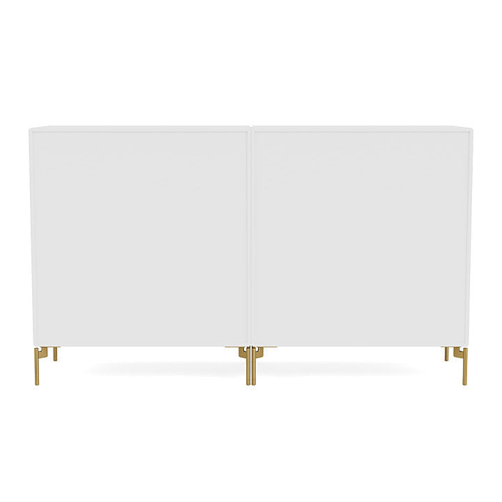 Montana coppia classica sideboard con gambe, nuovo bianco/ottone