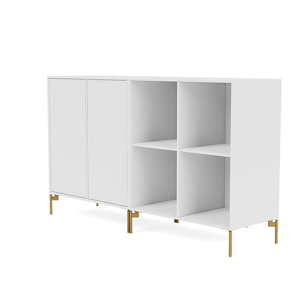 Montana Par Sideboard clásico con piernas, nuevo blanco/latón