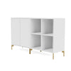 Montana coppia classica sideboard con gambe, nuovo bianco/ottone