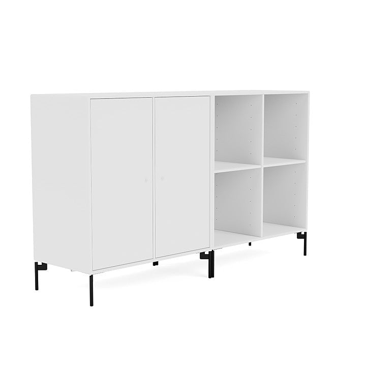 Coppia Montana Classic Sideboard con gambe, nuovo bianco/nero