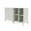 Montana coppia la classica sideboard con gambe, nordico/ottone