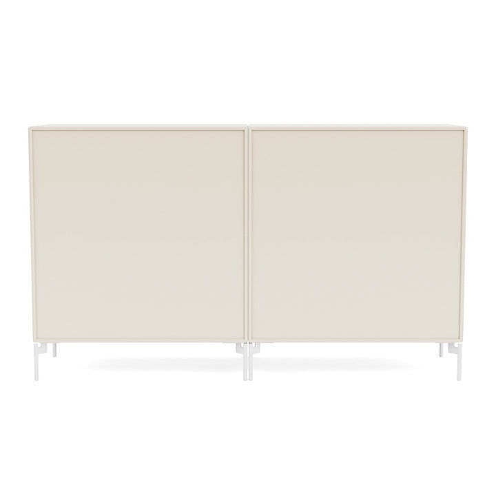 Montana Pair Classic Sideboard With Legs, Oat/Snow White