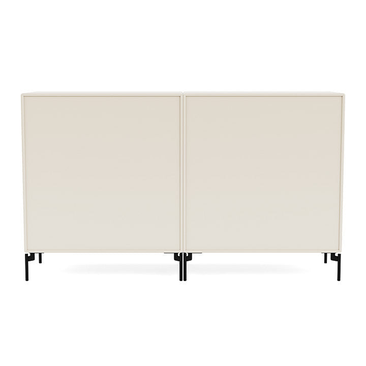 Coppia Montana Classic Sideboard con gambe, avena/nero