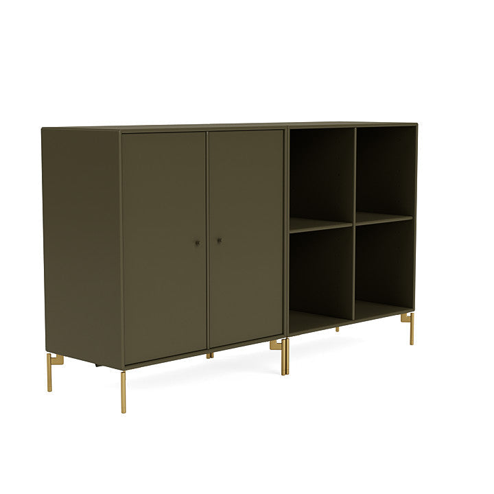 Coppia Montana Classic Sideboard con gambe, origano/ottone