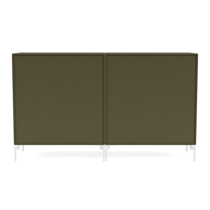 Montana Paar klassisches Sideboard mit Beinen, Oregano/Schneewittchen