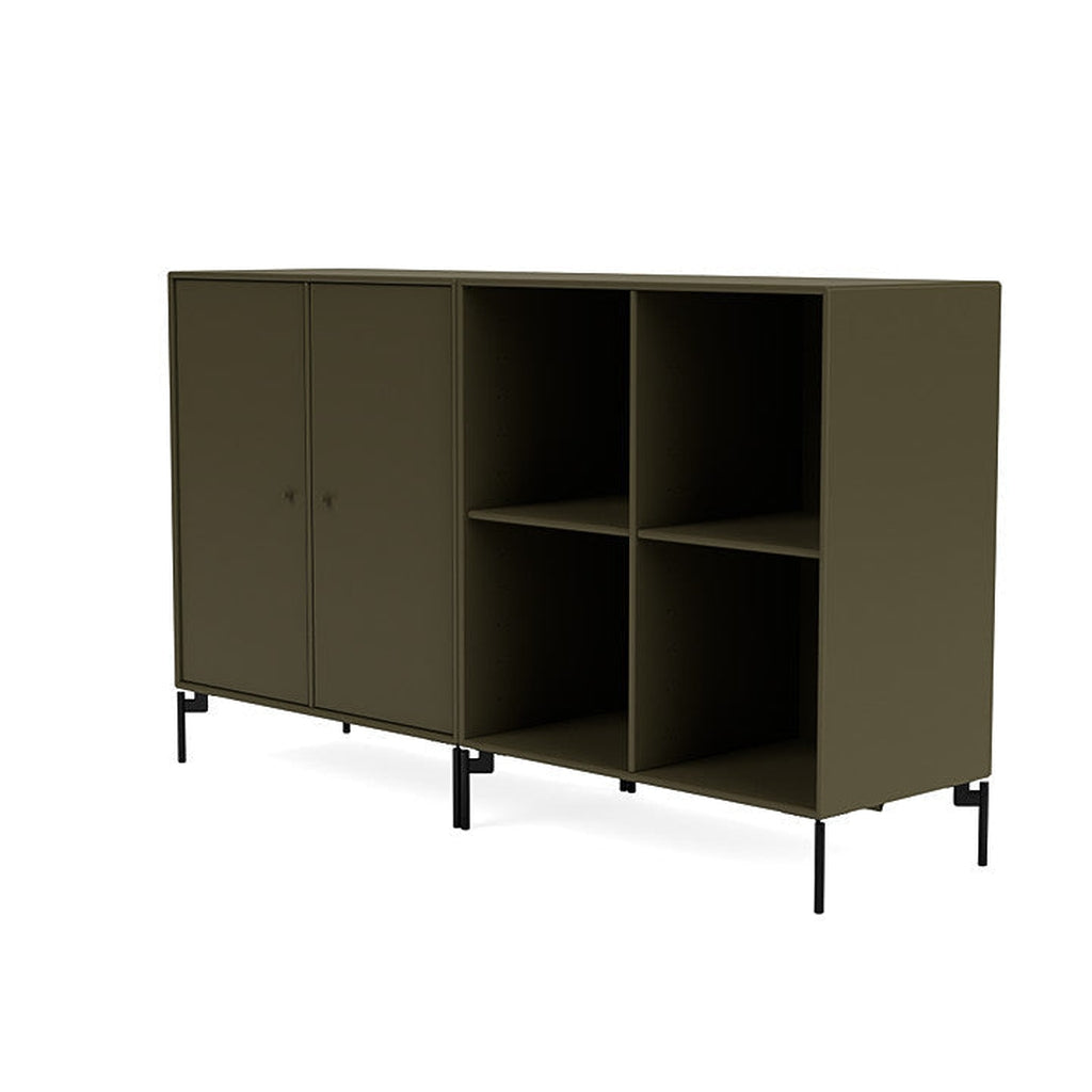 Montana Paar klassisches Sideboard mit Beinen, Oregano/Schwarz