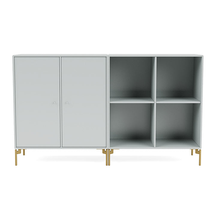 Coppia Montana Classic Sideboard con gambe, ostriche/ottoni