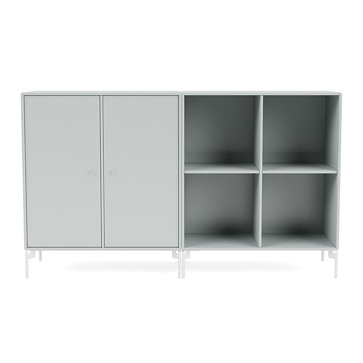 Montana Paar klassisches Sideboard mit Beinen, Auster/Schneewittchen