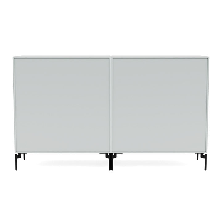 Montana coppia classica sideboard con gambe, ostriche/nero