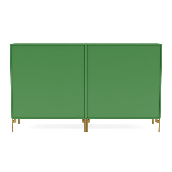 Coppia Montana Classic Sideboard con gambe, prezzemolo/ottone