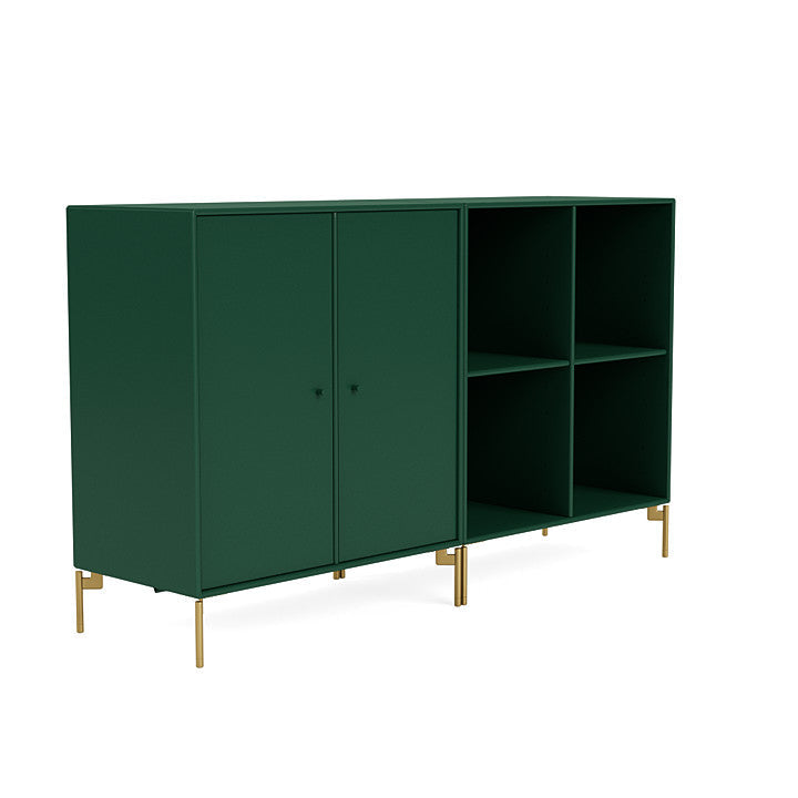 Coppia Montana Classic Sideboard con gambe, pino/ottone