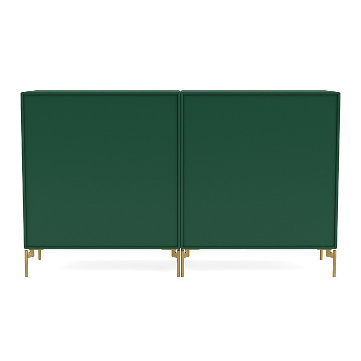 Coppia Montana Classic Sideboard con gambe, pino/ottone