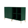 Coppia Montana Classic Sideboard con gambe, pino/ottone