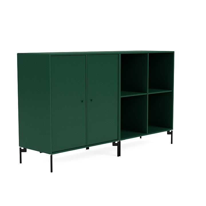 Montana paar klassiek dressoir met benen, dennen/zwart